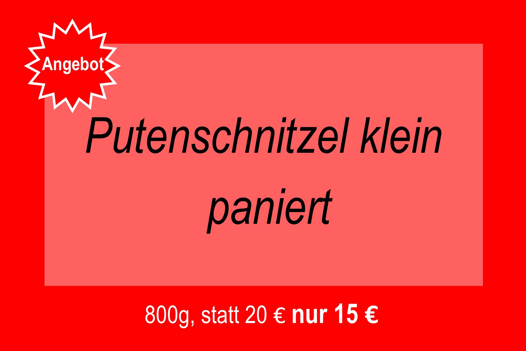 Putenschnitzel, klein, paniert - 800g Angebot | Elviras Bauernladen